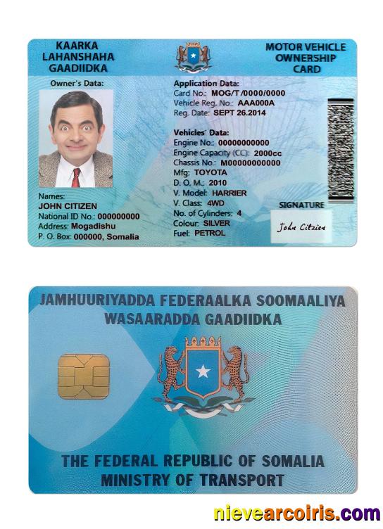 Somalia driving license